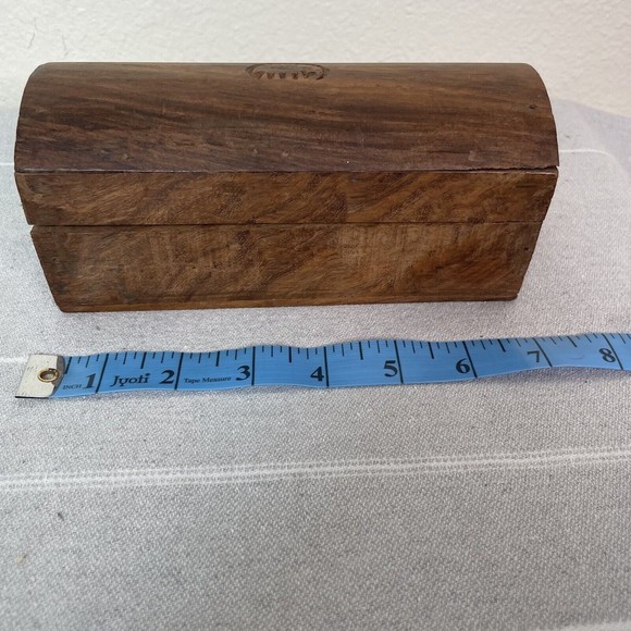 Vintage JCS Co Hand Carved Wood Elephant Napkin Rings Set Of 6 With Wooden Box - Picture 4 of 16